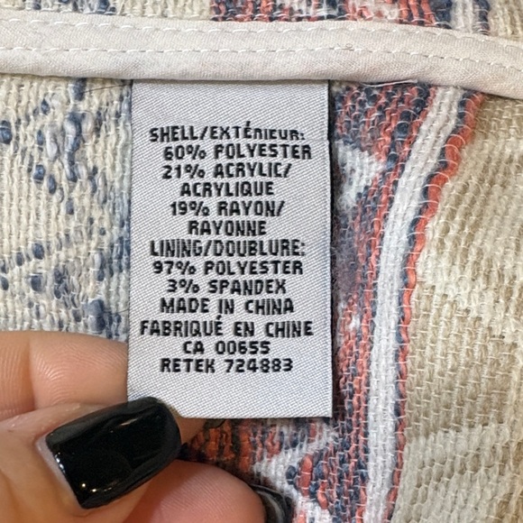 RW&CO. Textured Blazer with Red and Blue Accents - Picture 6 of 8